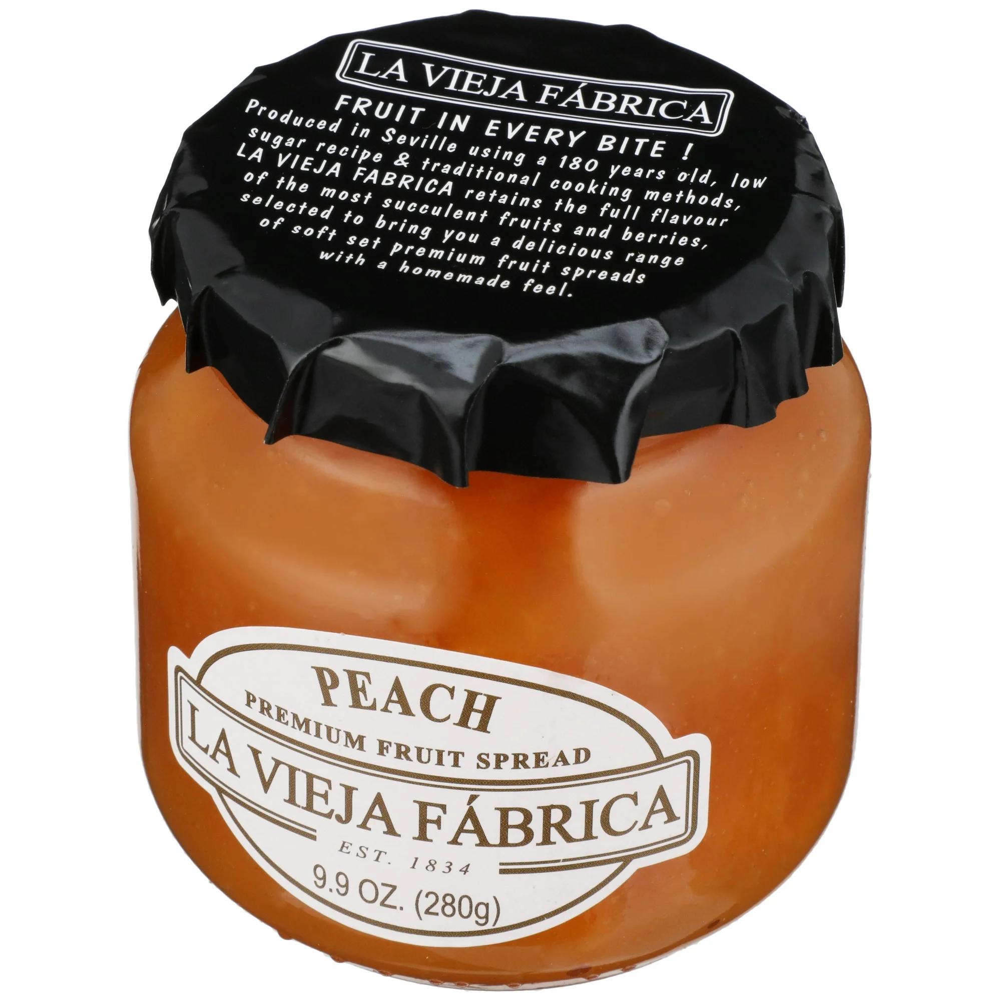 La Vieja Fabrica Fruit Spread Peach 9.9 oz Jar